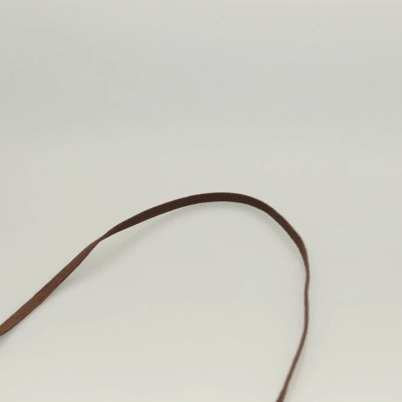 HERMES Her Line Shoulder Bag Canvas Brown Auth 134458 - Picture 9 of 16